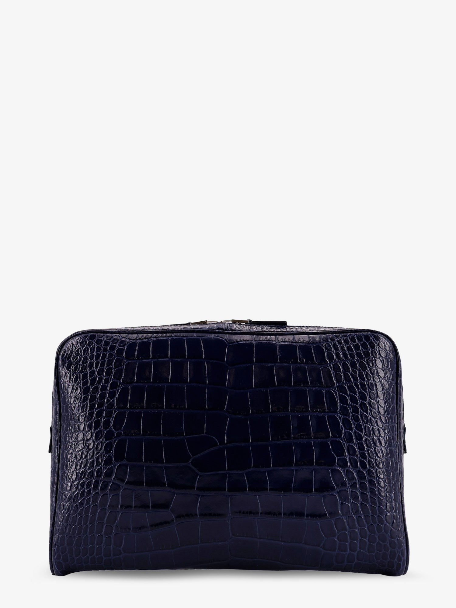 TOM FORD - Croco print leather laptop pouch