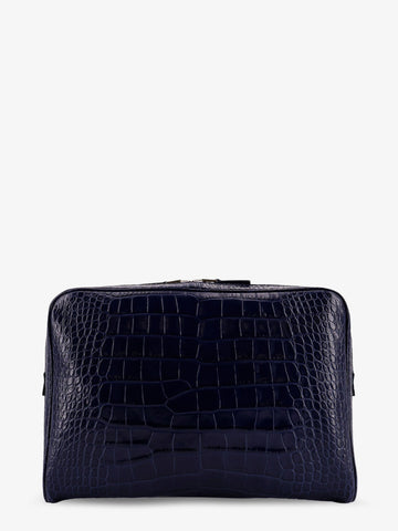 TOM FORD - Croco print leather laptop pouch