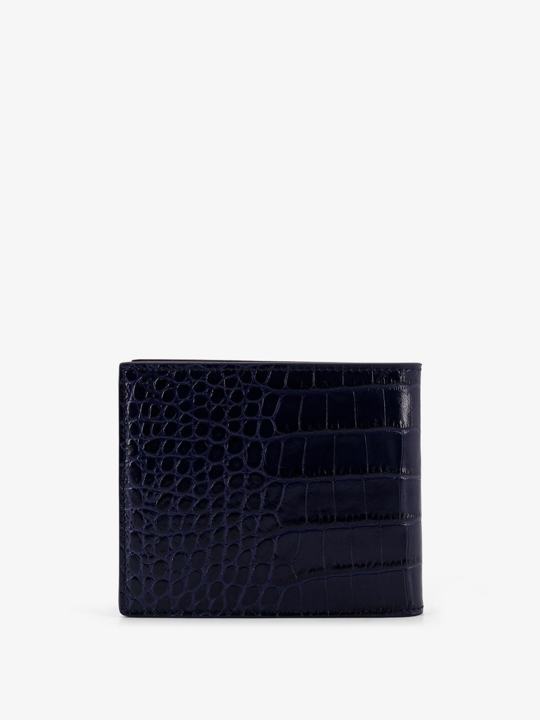 Croco print leather wallet