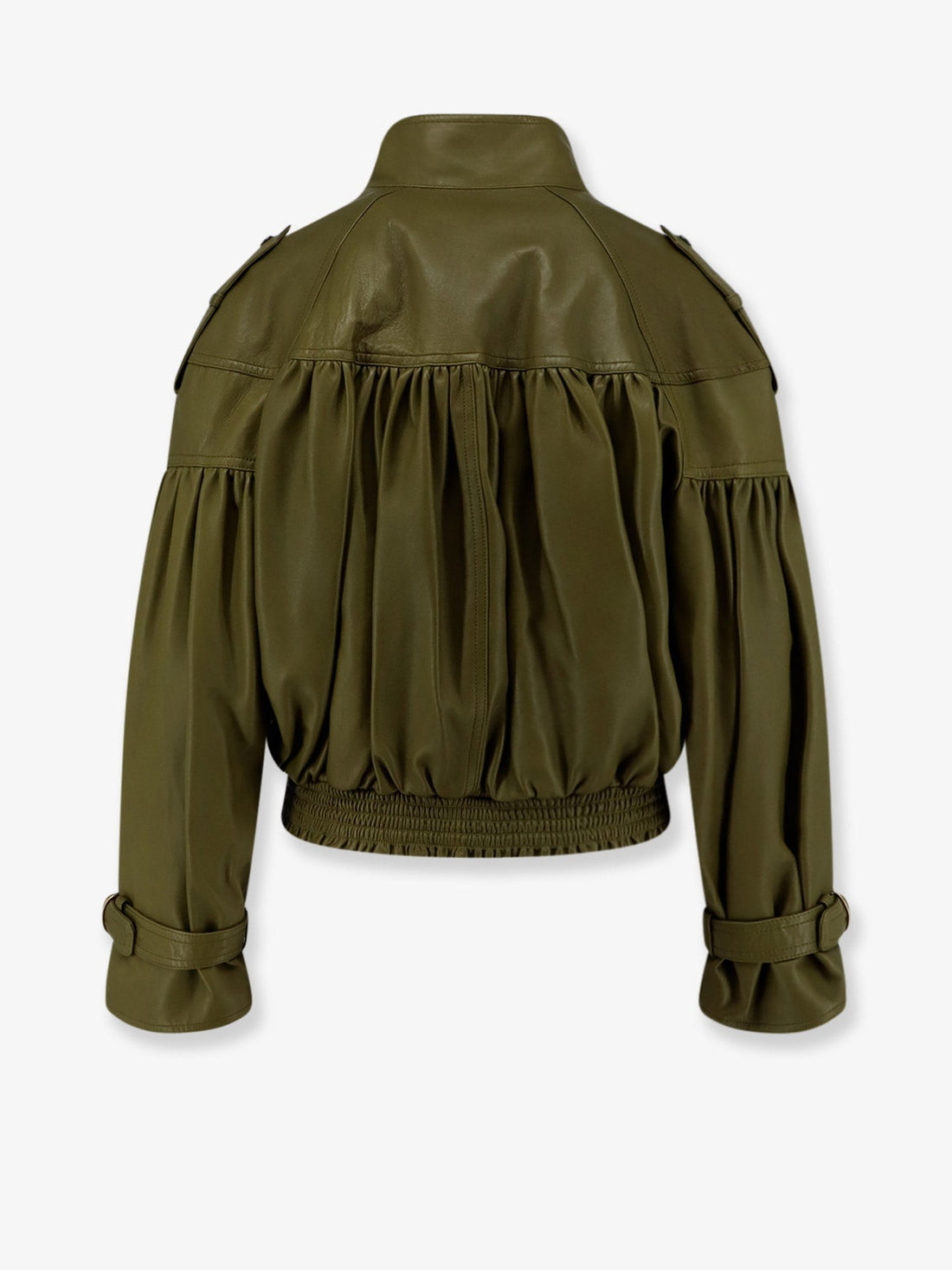 CHLOE' - Crop fit leather jacket crop-fit-leather-jacket_7da50812-f391-4e08-896f-d5f756c2ca0d