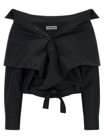 Balenciaga - Crop shirt off the shoulder