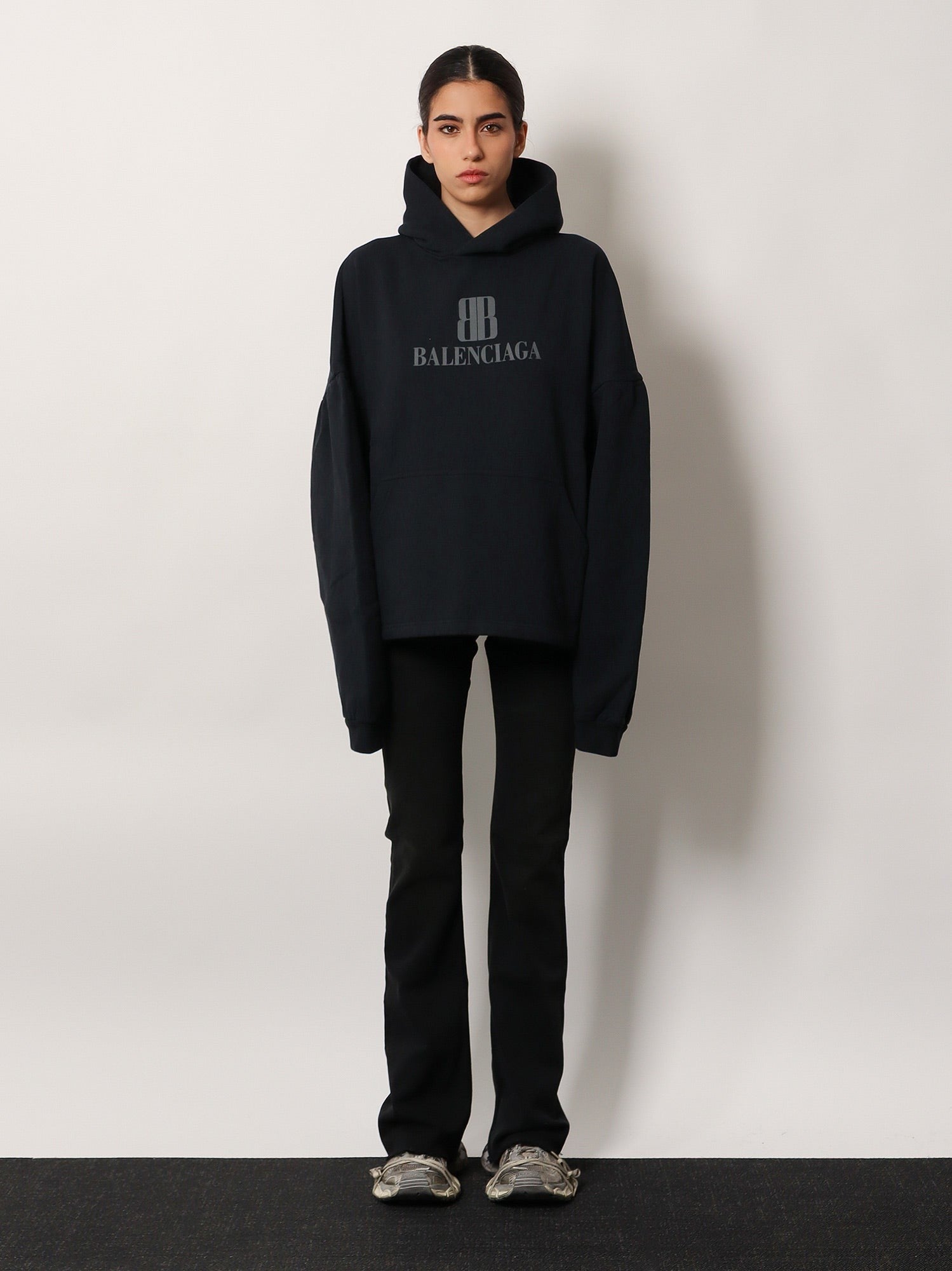 Balenciaga - Cropped cotton sweatshirt