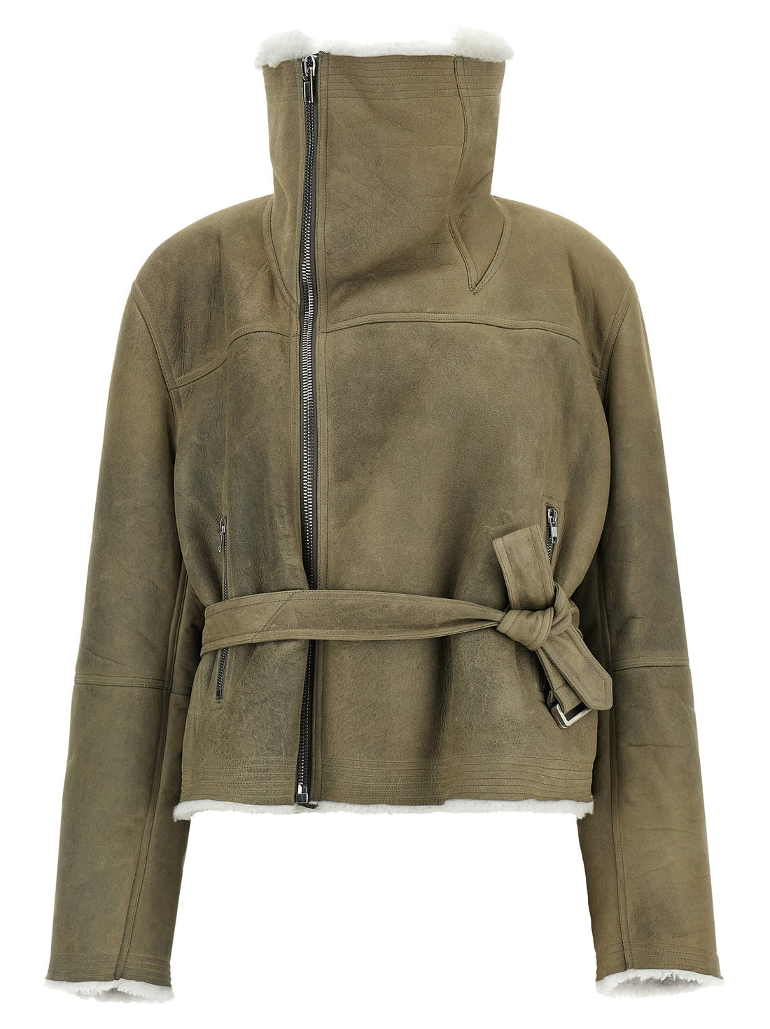 RICK OWENS - 'Cropped Flight' jacket GREEN U