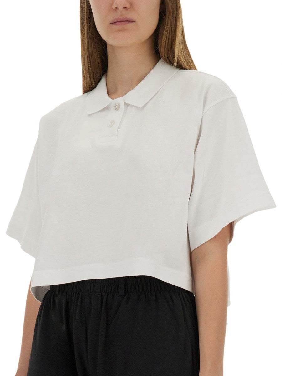 CROPPED JERSEY POLO SHIRT