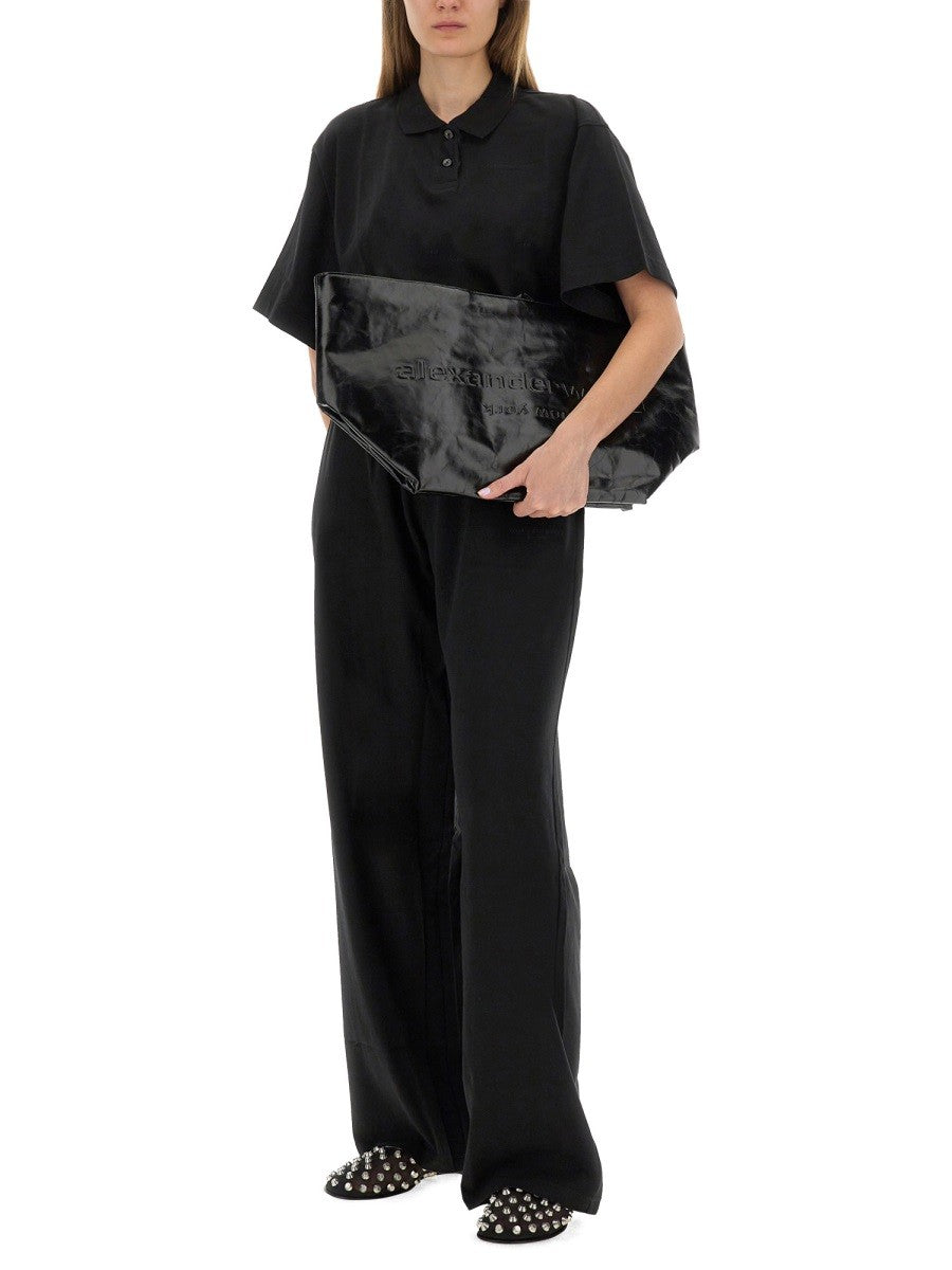 CROPPED JERSEY POLO SHIRT