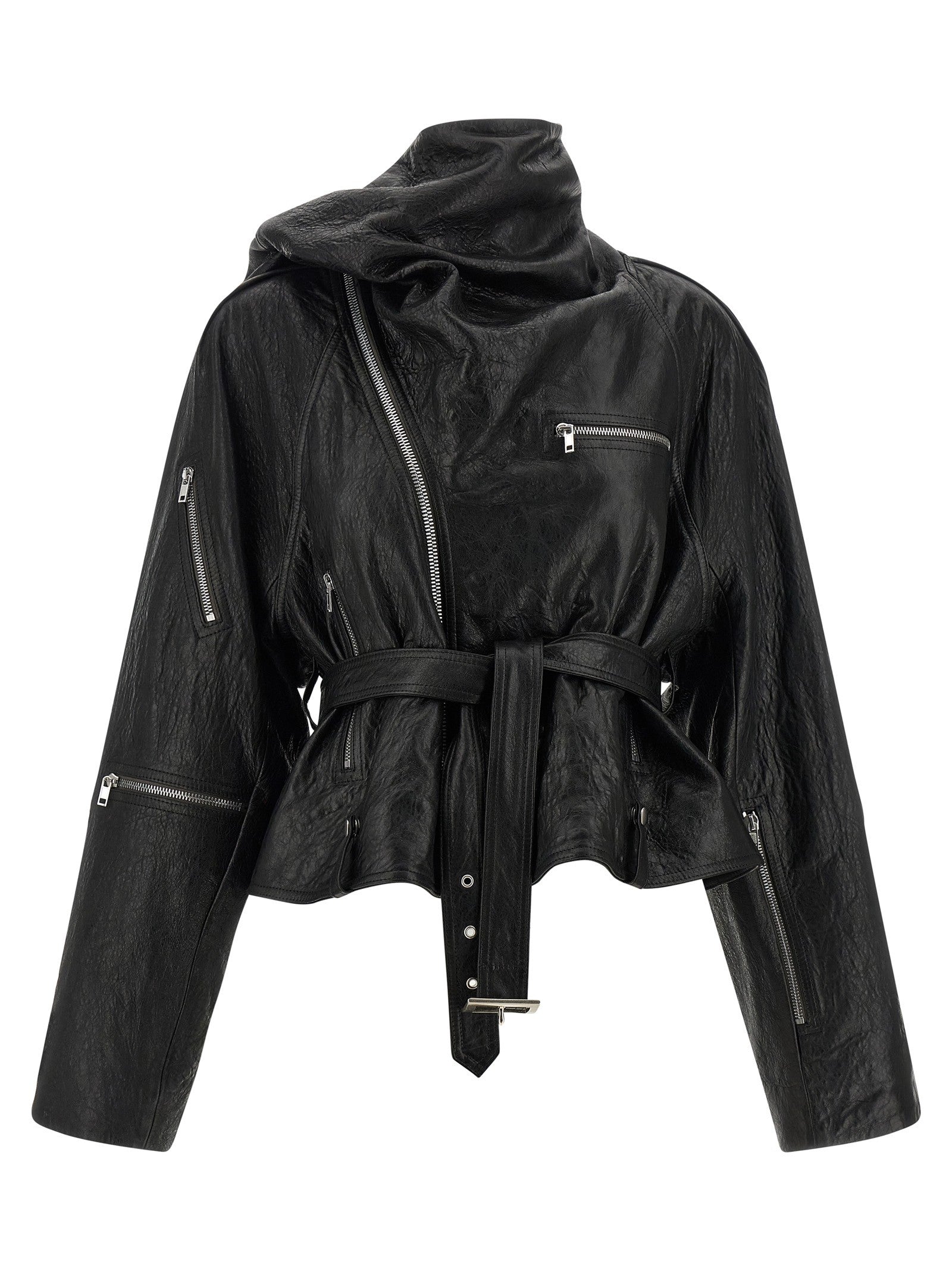 RICK OWENS - 'Cropped Scarf Flight' jacket cropped-scarf-flight-jacket