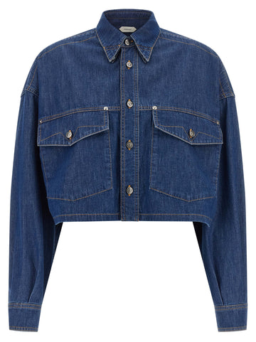 Versace - Cropped shirt Blue