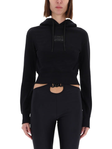 CROPPED SWEATSHIRT WITH "BAROQUE" LOGO PATCH cropped-sweatshirt-with-baroque-logo-patch_c9f83df2-7830-461d-9d56-1f7088647610
