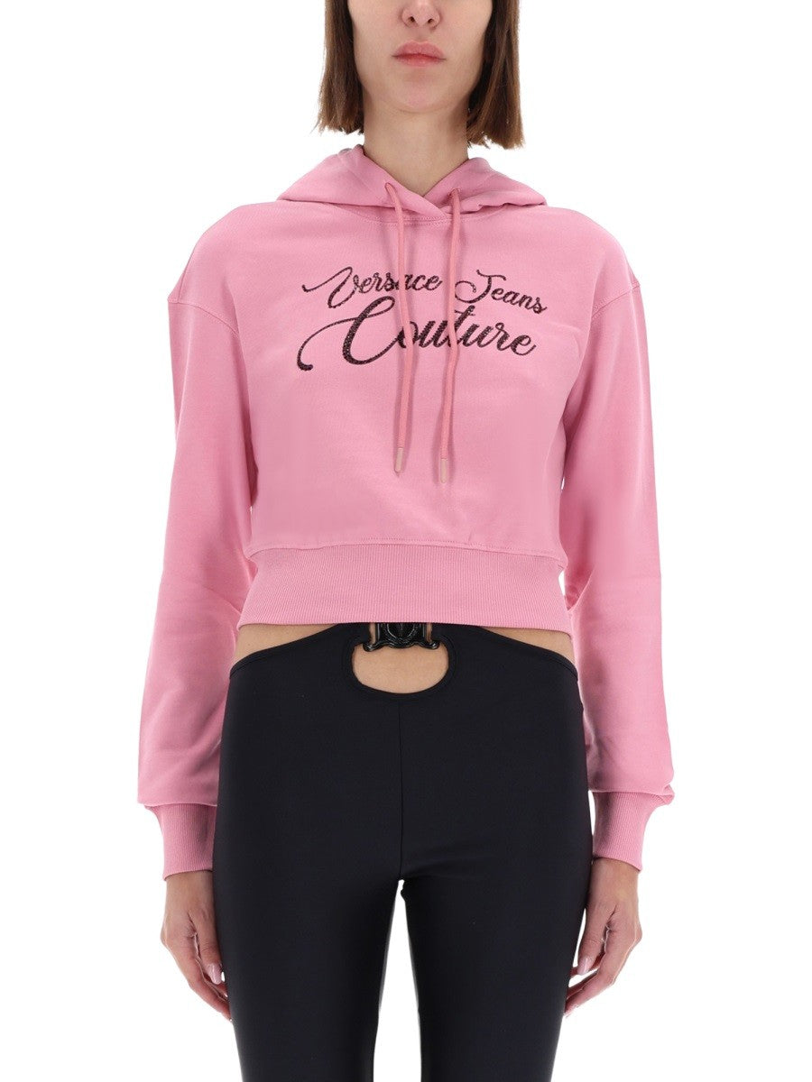 CROPPED SWEATSHIRT WITH LOGO