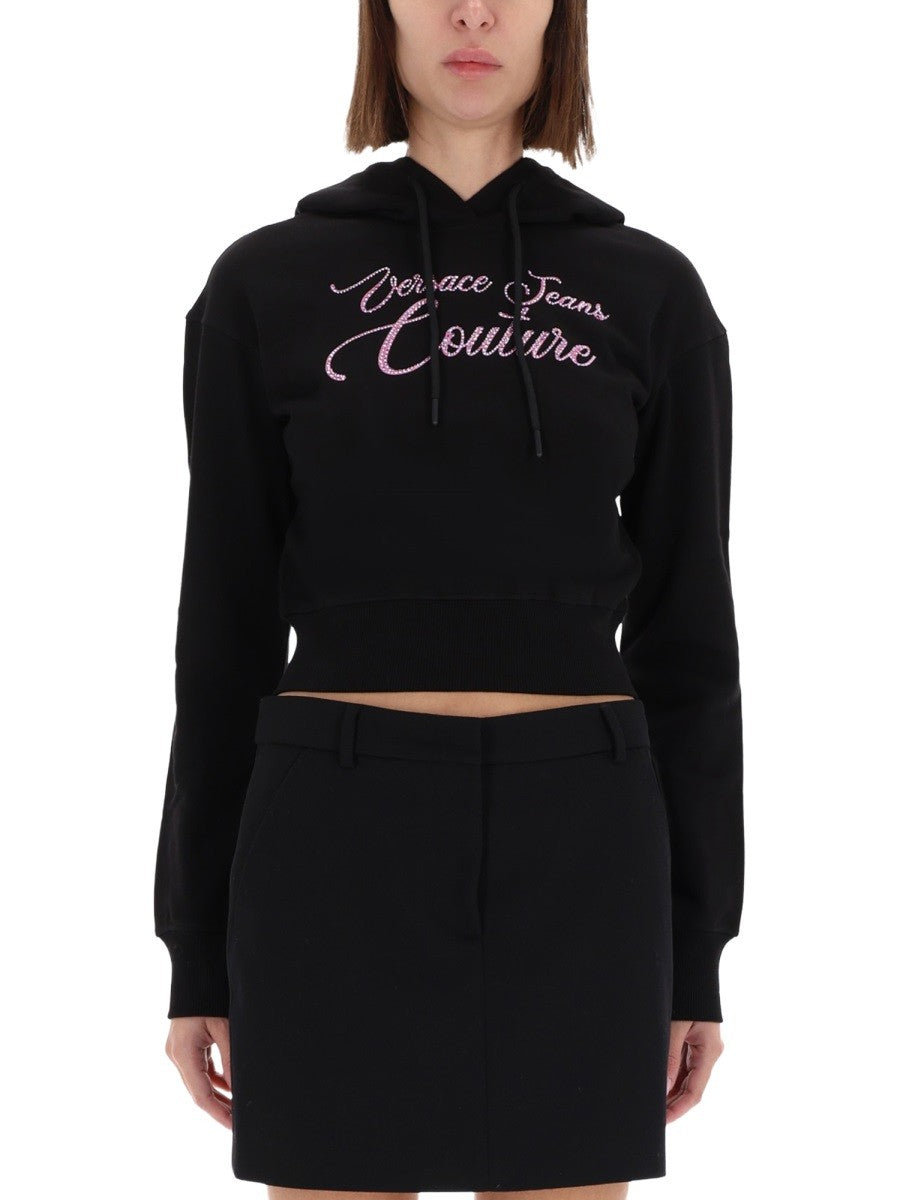 CROPPED SWEATSHIRT WITH LOGO
