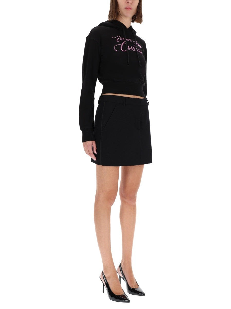 CROPPED SWEATSHIRT WITH LOGO