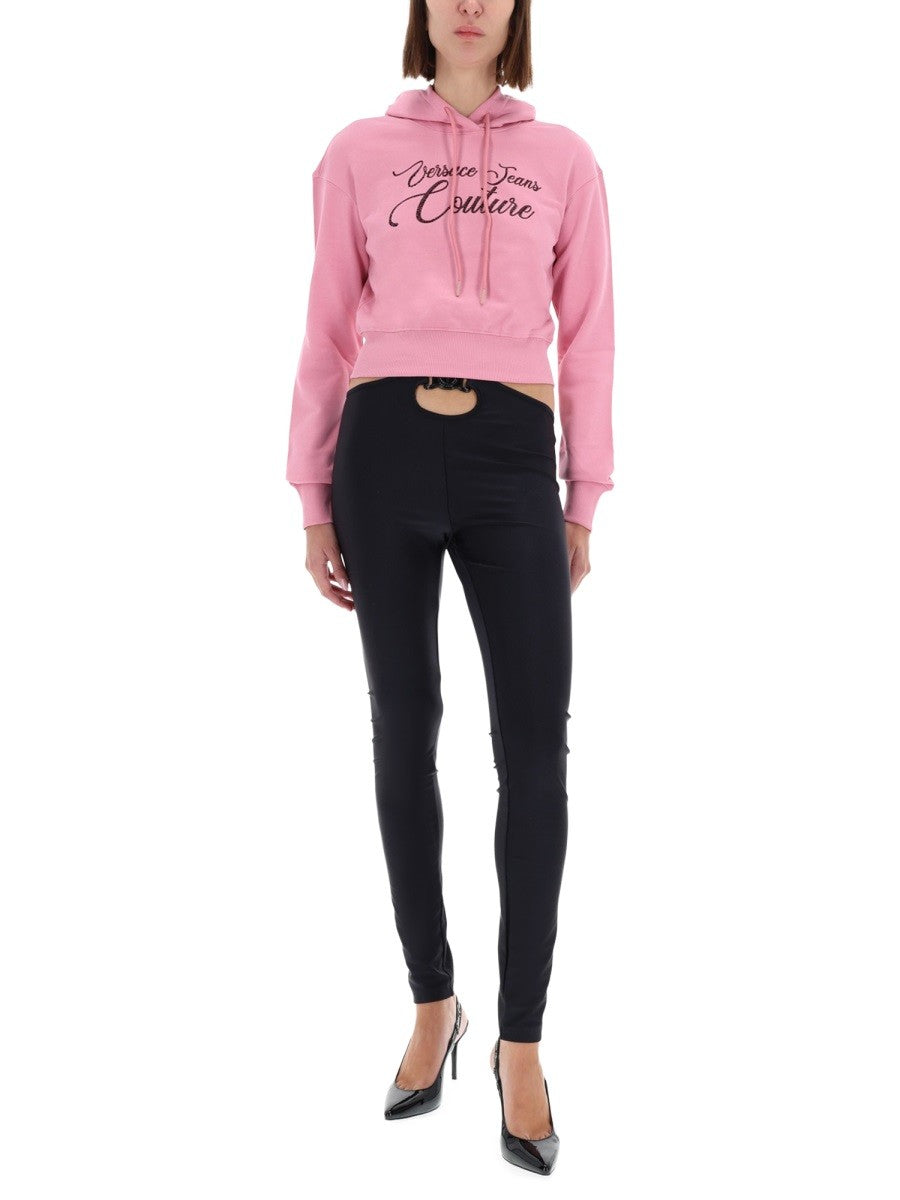 CROPPED SWEATSHIRT WITH LOGO