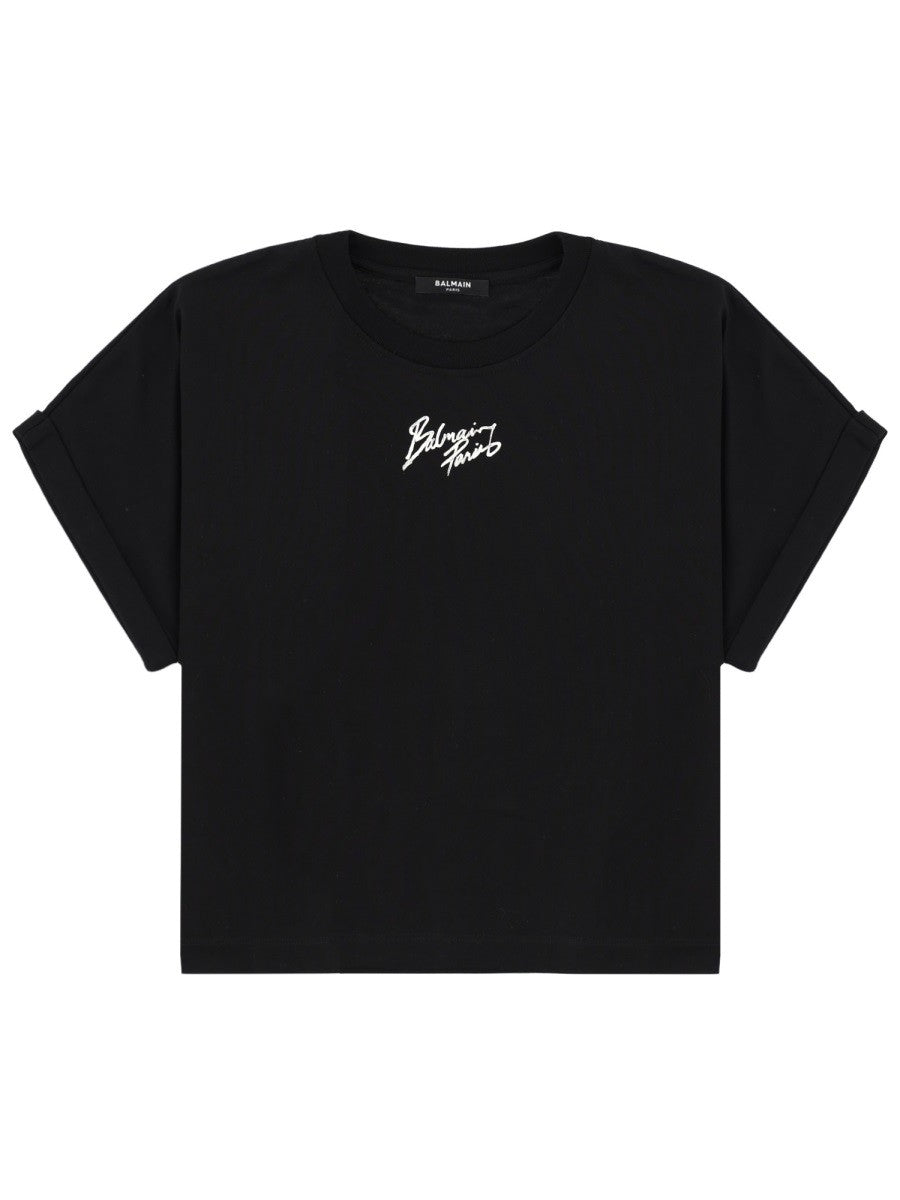 Balmain CROPPED T-SHIRT WITH LOGO