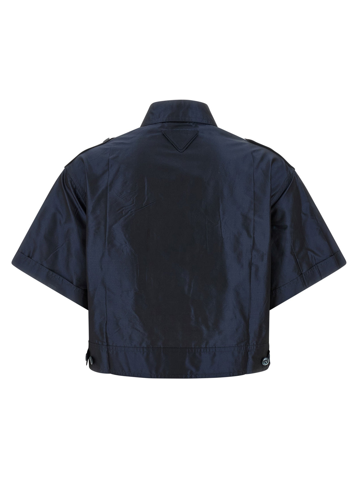 PRADA - Cropped taffeta shirt