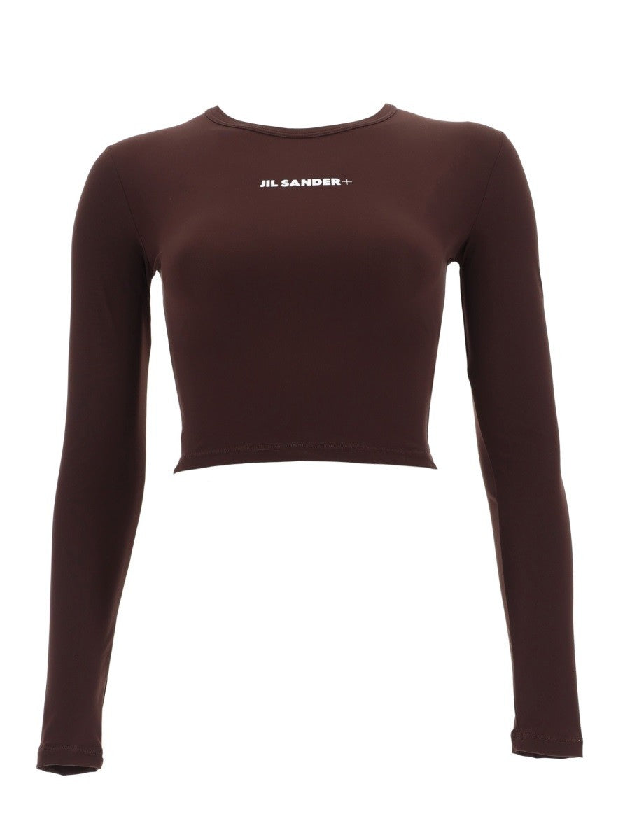 JIL SANDER JIL SANDER - CROPPED TOP WITH LOGO