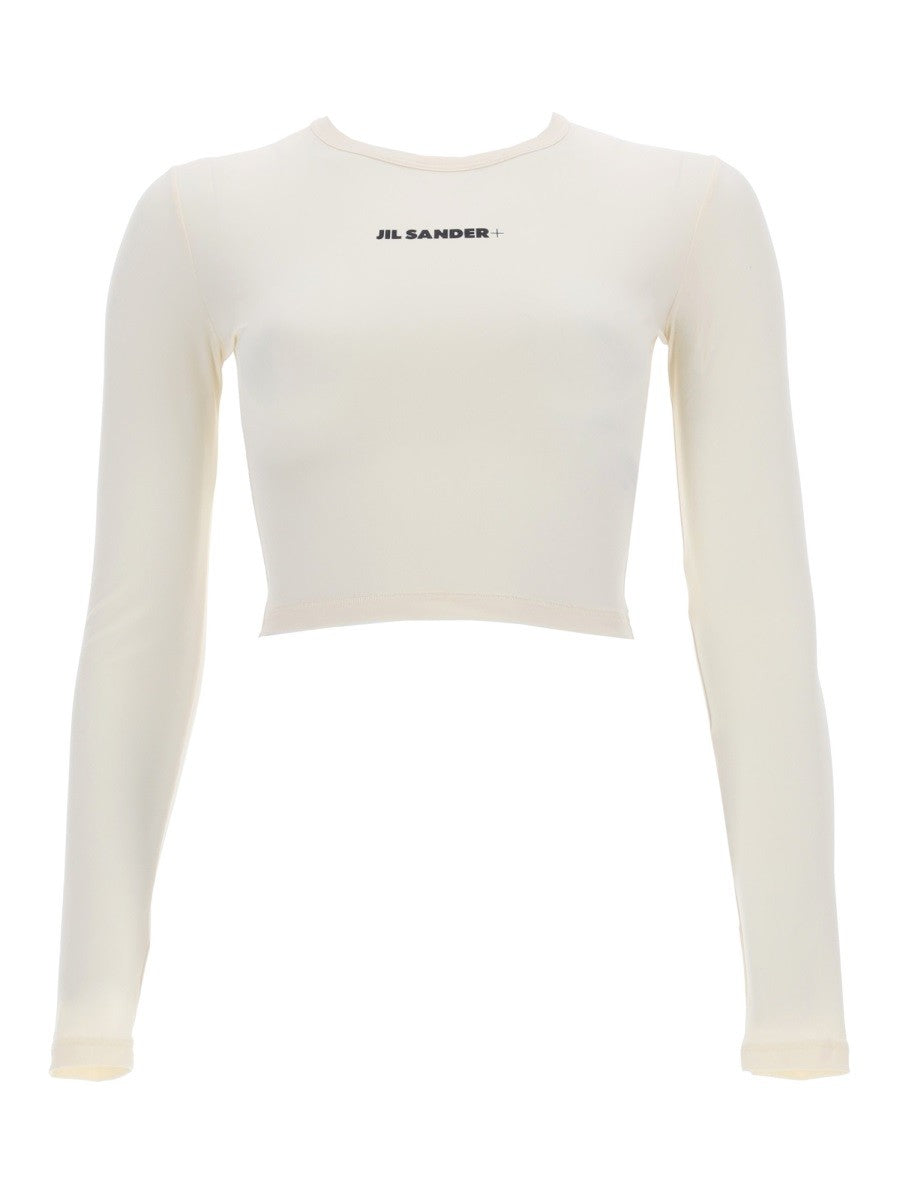 JIL SANDER JIL SANDER - CROPPED TOP WITH LOGO