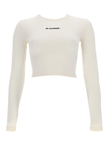 JIL SANDER JIL SANDER - CROPPED TOP WITH LOGO