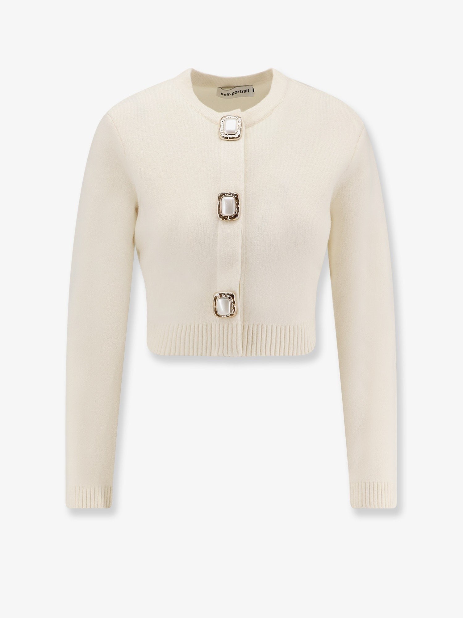 Cropped wool cardigan