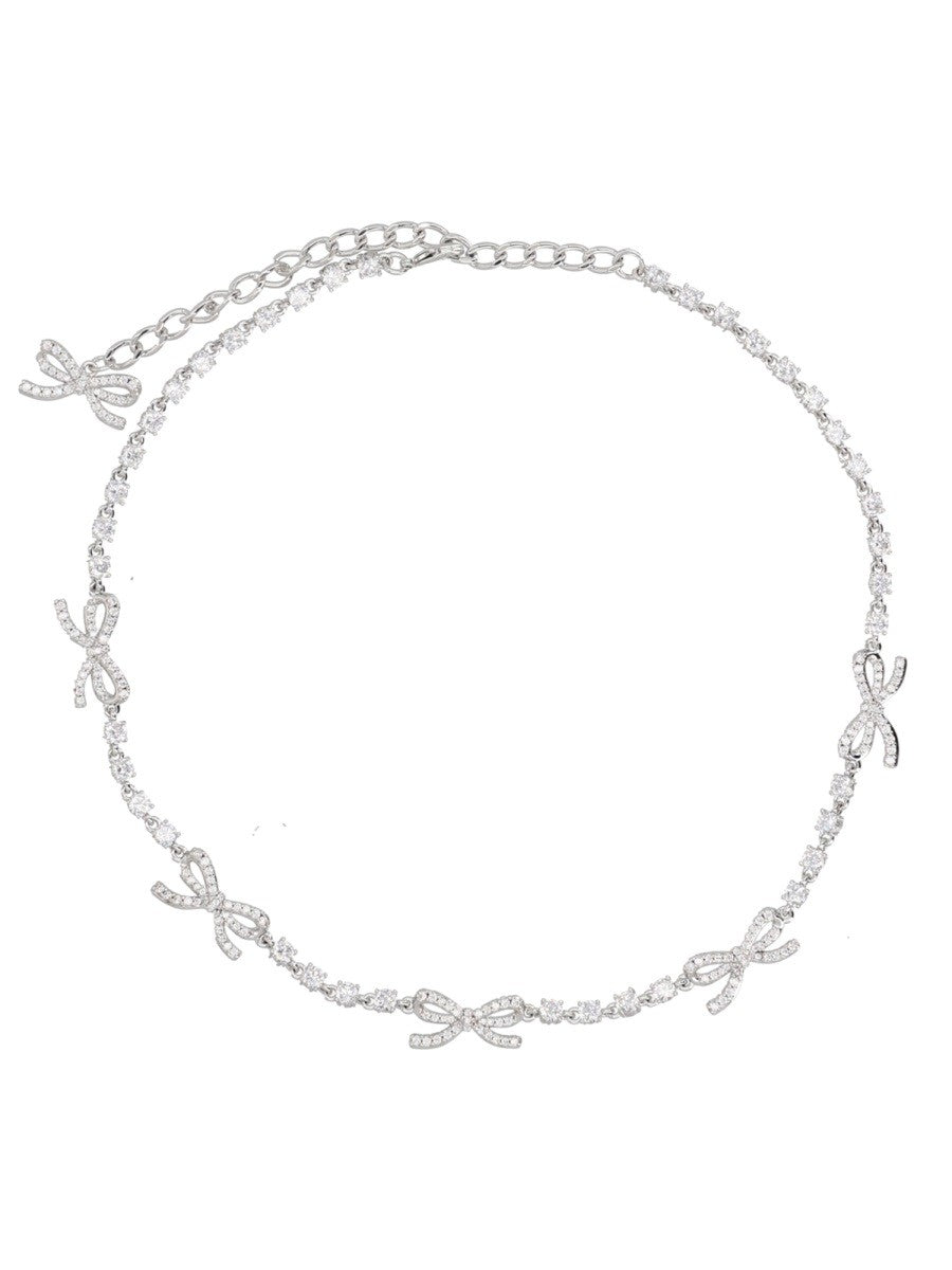 SELF-PORTRAIT "CRYSTAL BOW" NECKLACE