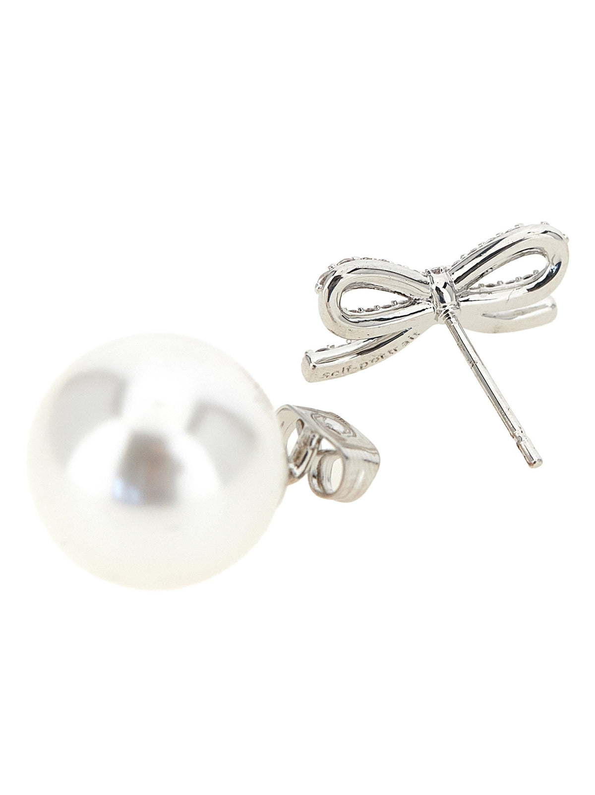 SELF PORTRAIT - 'Crystal Bow Pearl Back' earrings