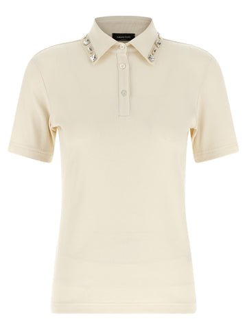 Fabiana Filippi - Crystal collar polo shirt crystal-collar-polo-shirt