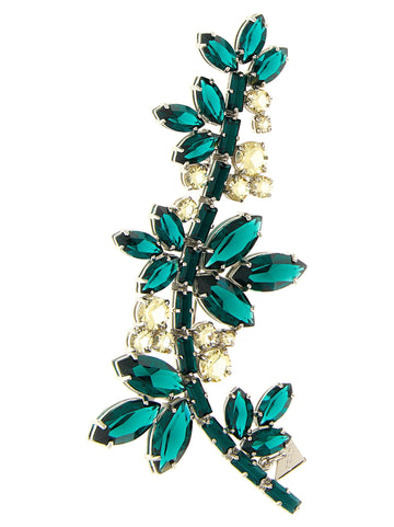 PRADA - 'Crystal Flowers' brooch Silver U