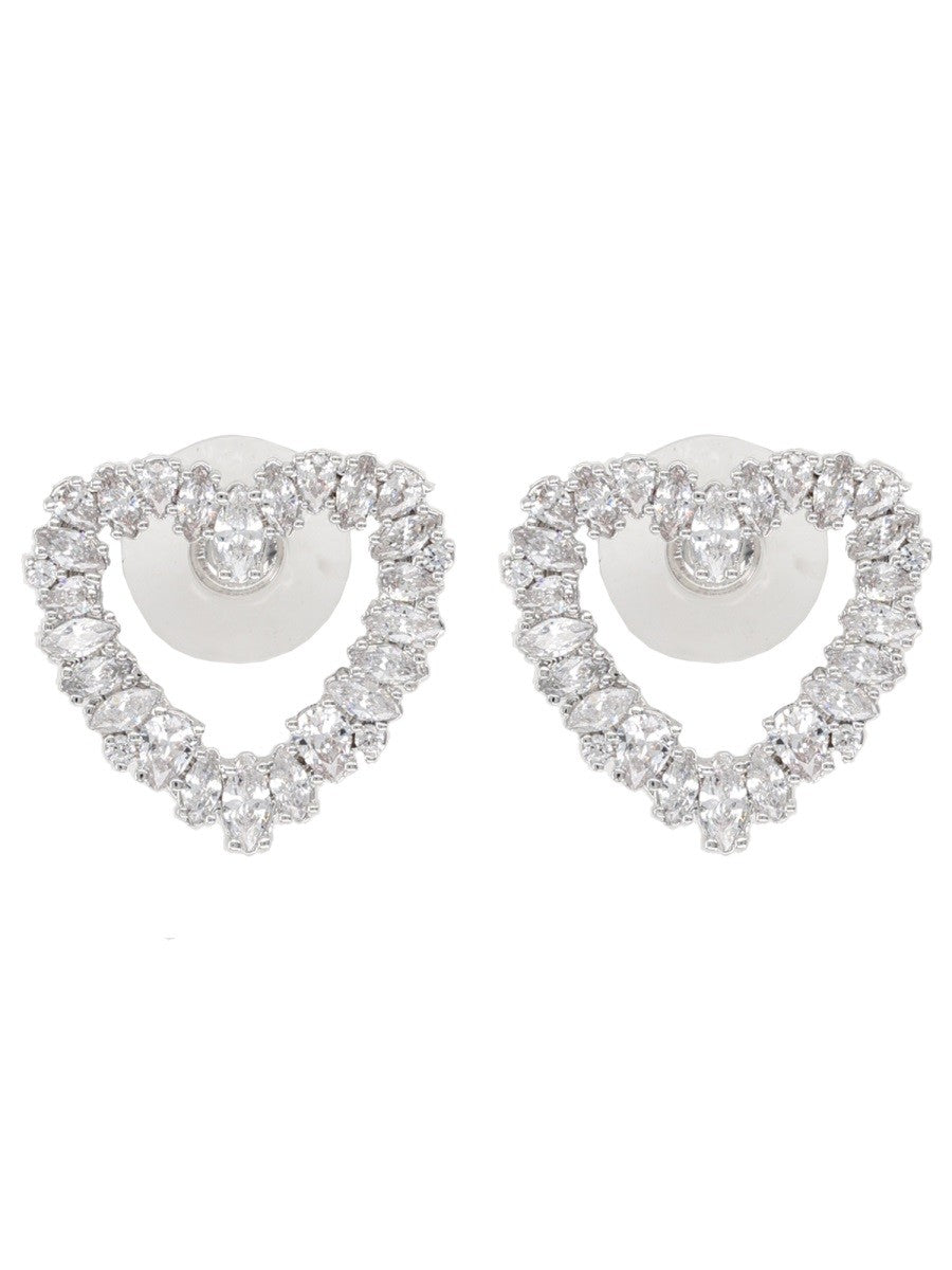 SELF-PORTRAIT "CRYSTAL HEART" EARRINGS