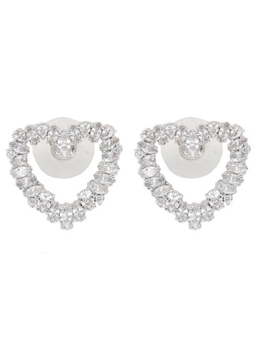 SELF-PORTRAIT "CRYSTAL HEART" EARRINGS