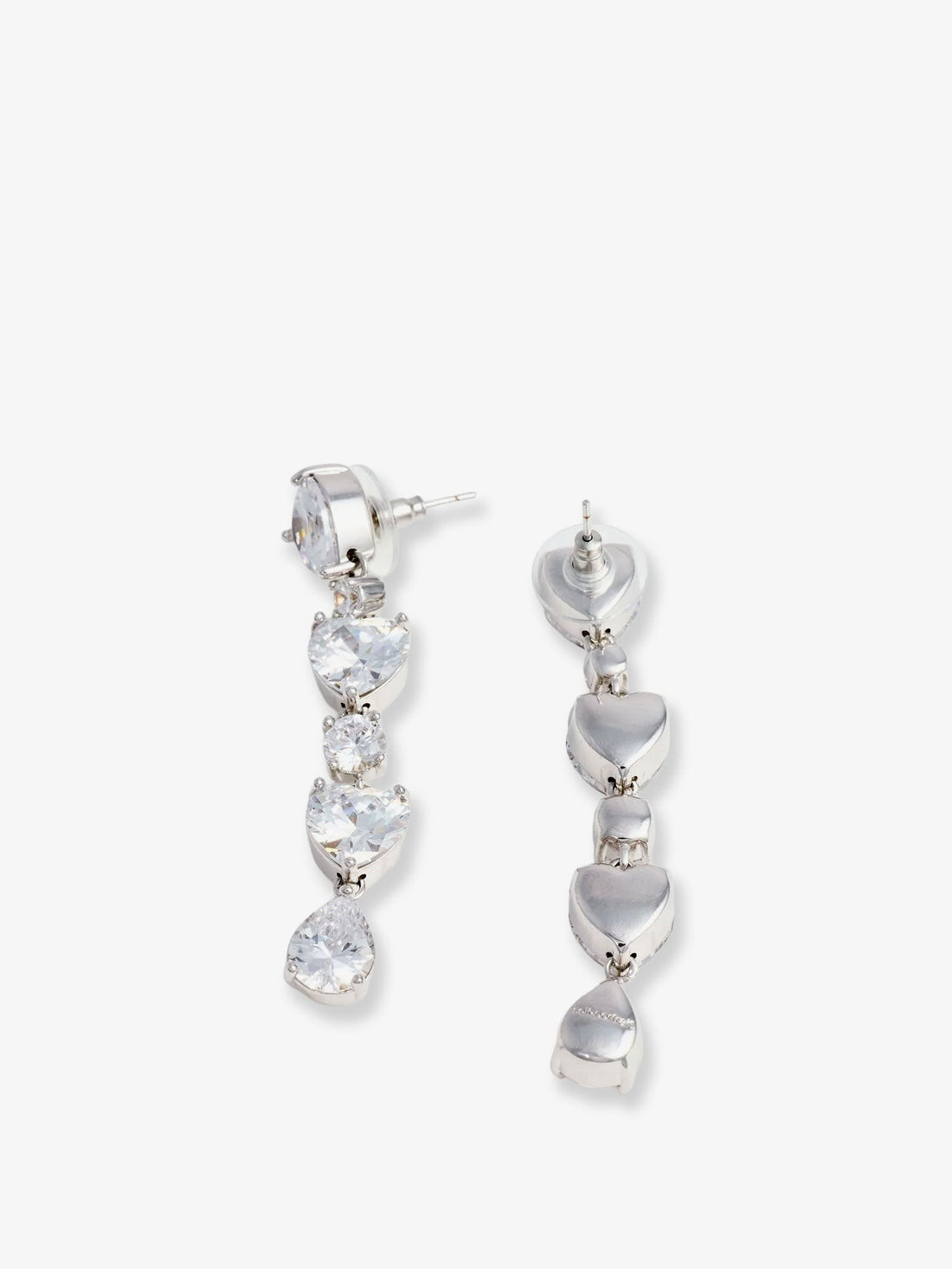 SELF PORTRAIT - Crystal Heart Tiered Earrings crystal-heart-tiered-earrings