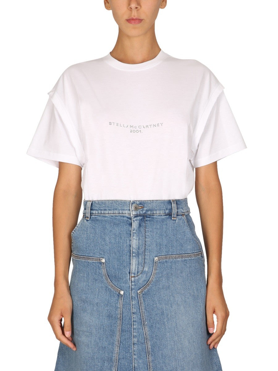 stella mccartney - CRYSTAL LOGO T-SHIRT crystal-logo-t-shirt