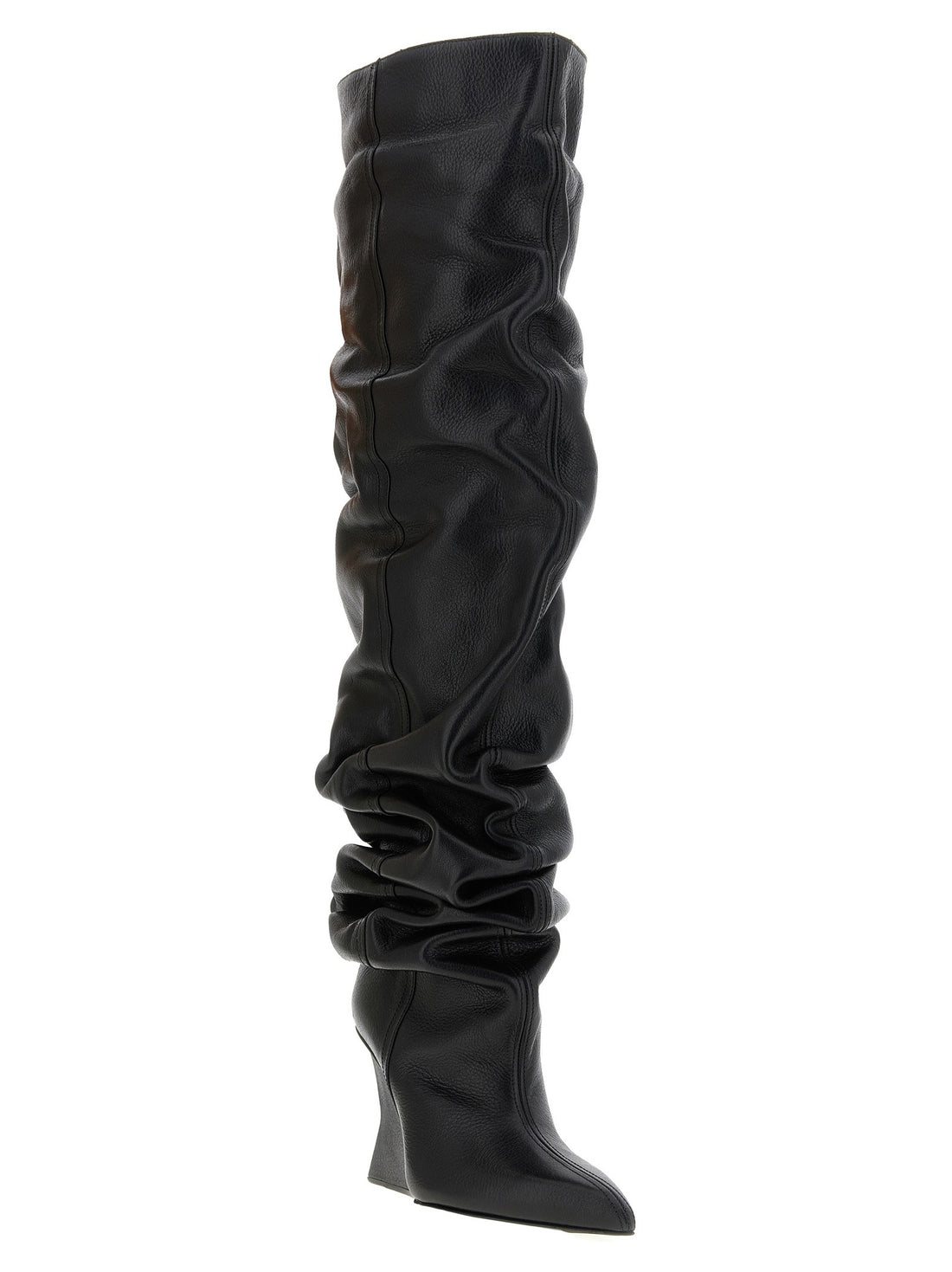 Balmain - Cuissardes leather Black