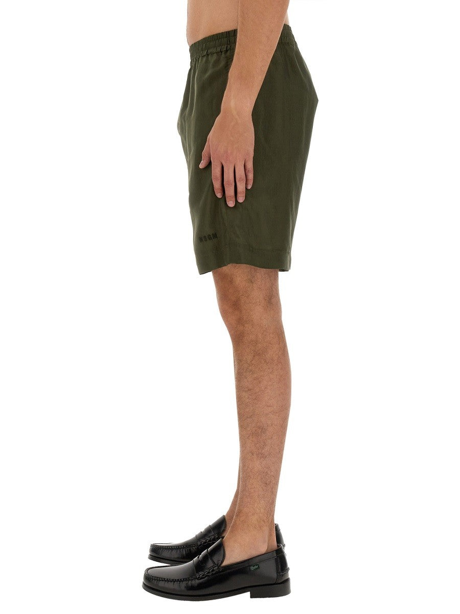 CUPRO BERMUDA SHORTS