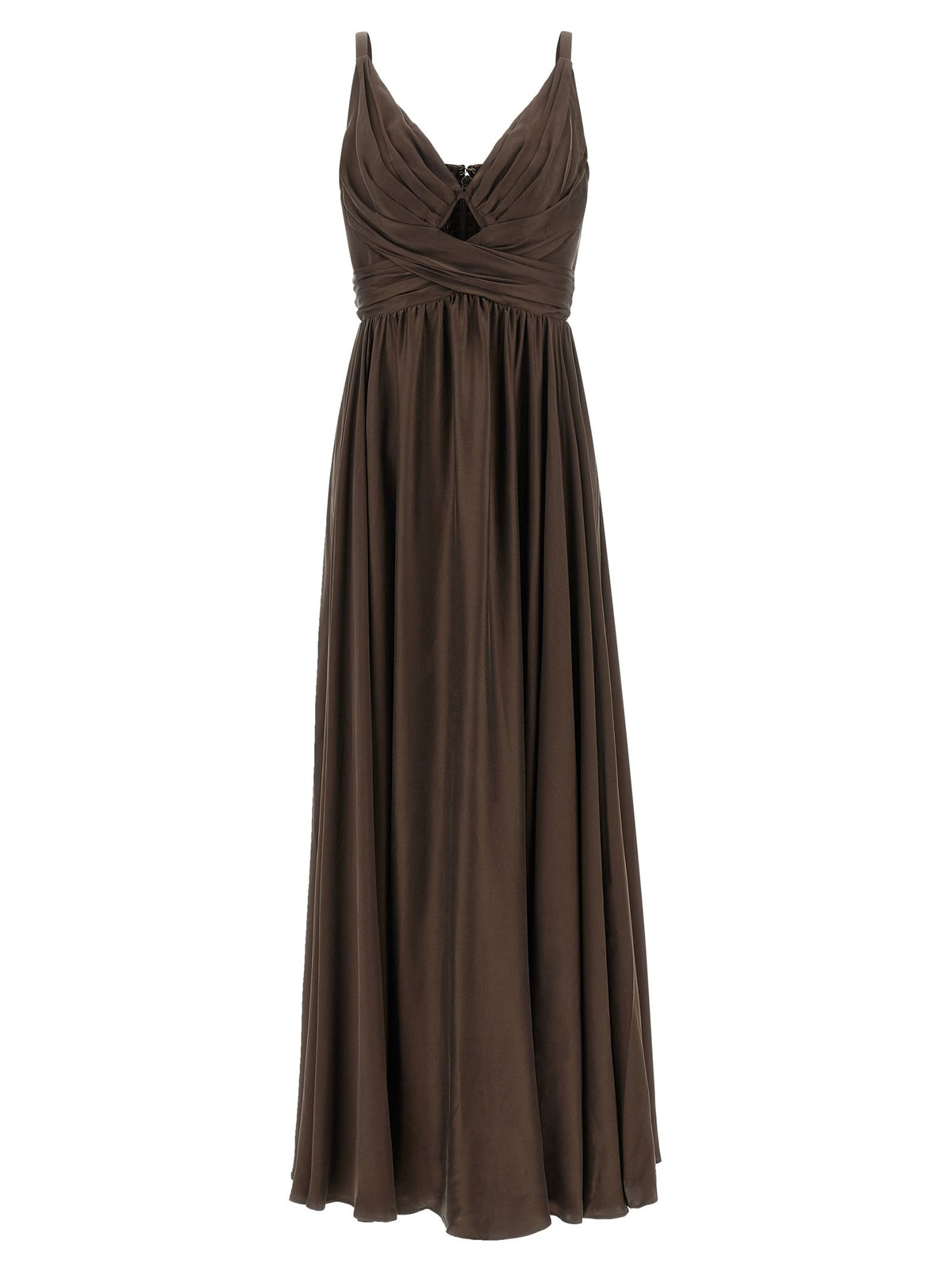 ZIMMERMANN - Cut-out Silk Maxi Dress Brown