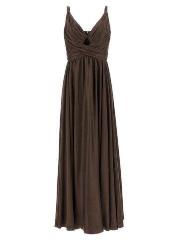 ZIMMERMANN - Cut-out Silk Maxi Dress Brown