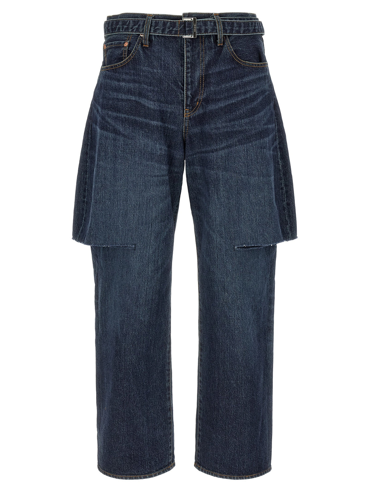 SACAI - Cut-out jeans Blue