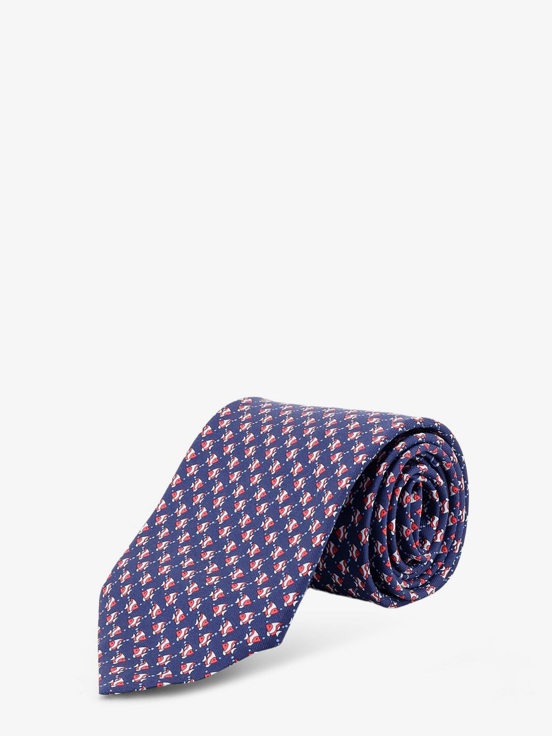Ferragamo - Cyrus silk tie with Shark print cyrus-silk-tie-with-shark-print
