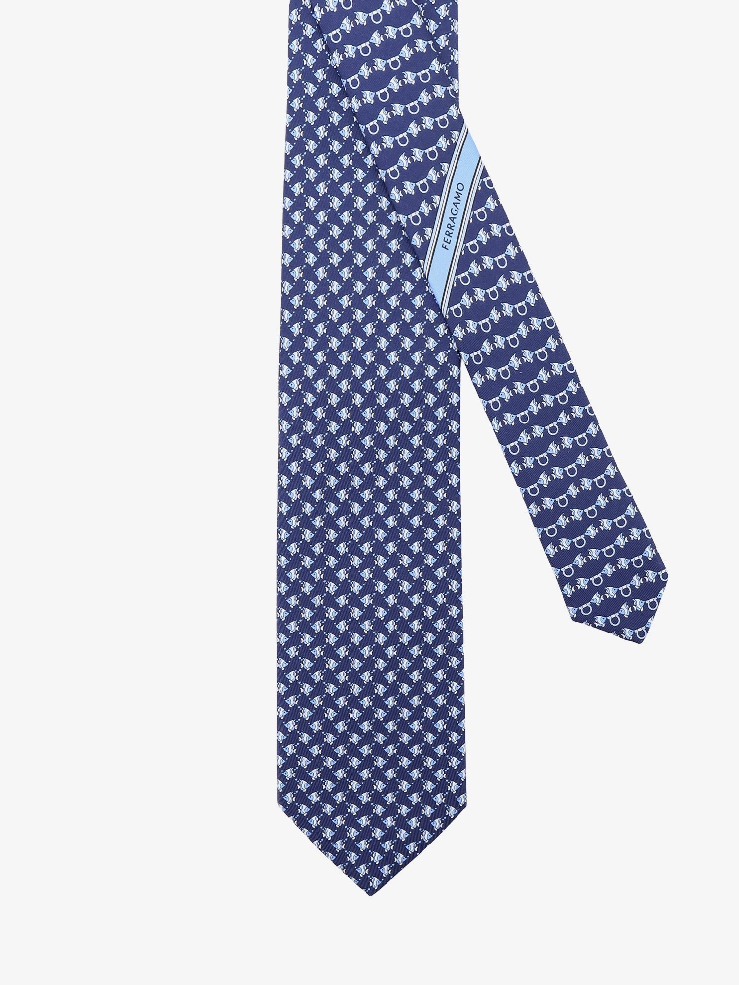 Ferragamo - Cyrus silk tie with Shark print