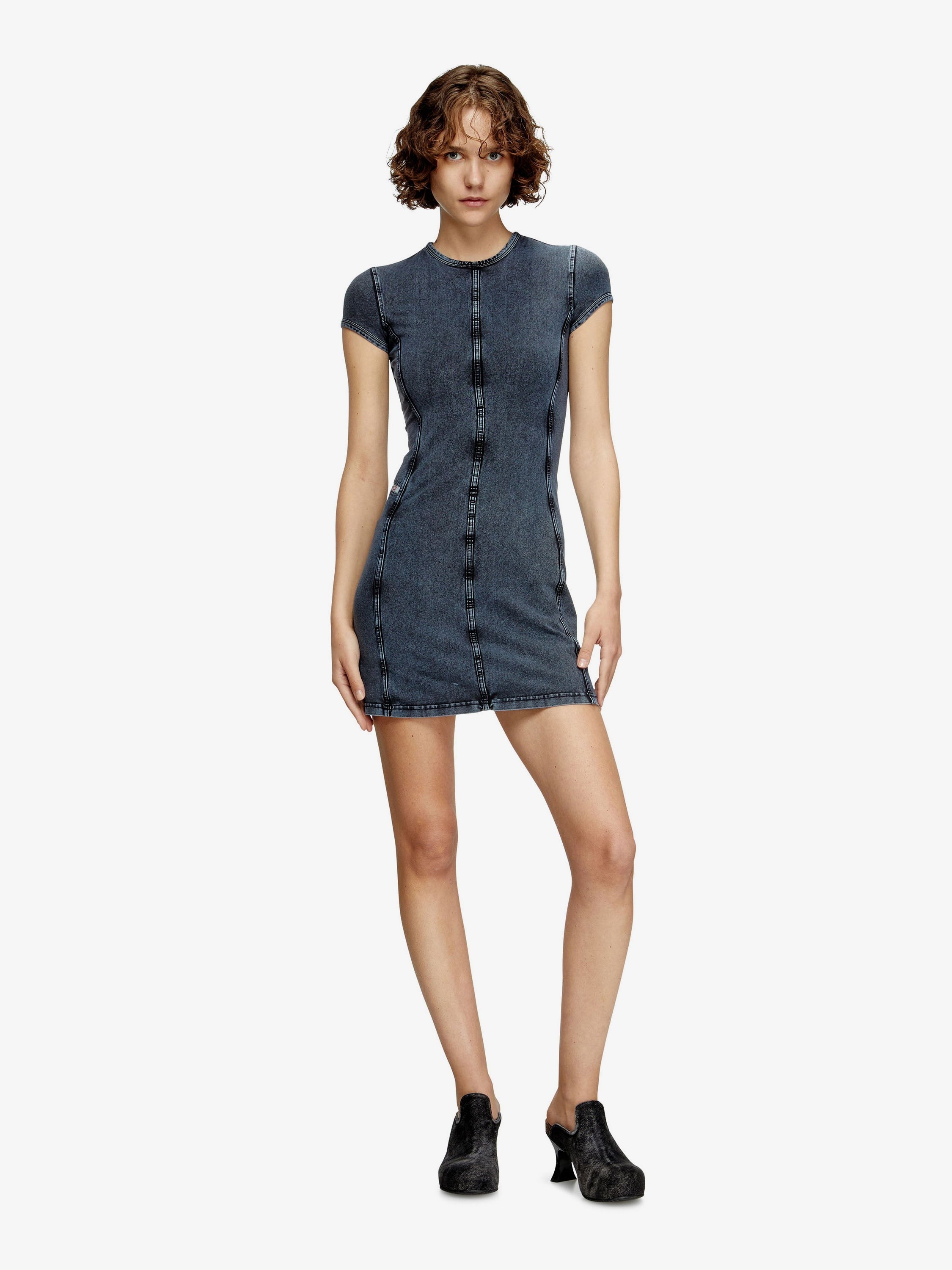 D-Cupsleeves stretch cotton short dress