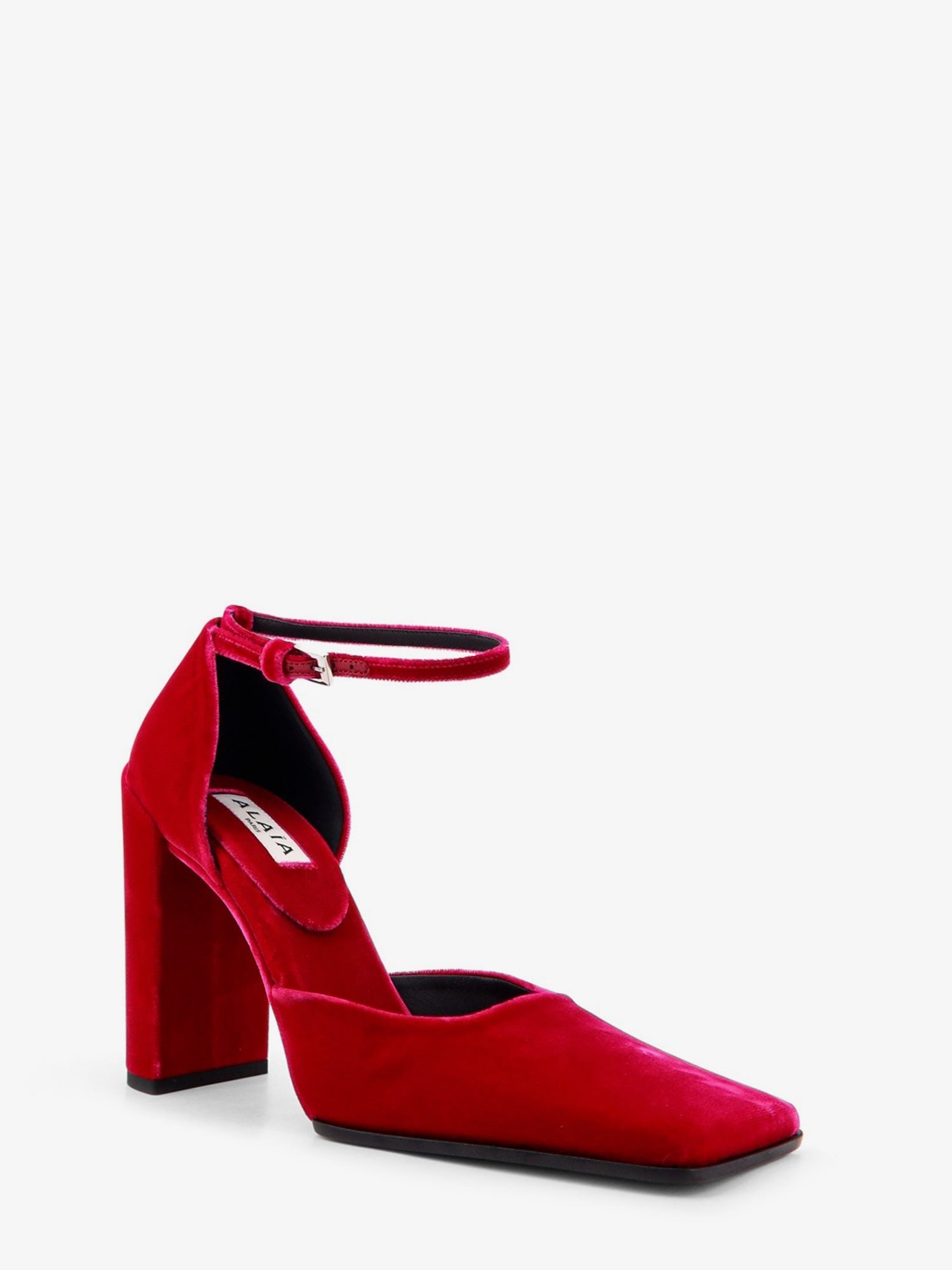 ALAIA - D' Orsay 90 velvet décolleté