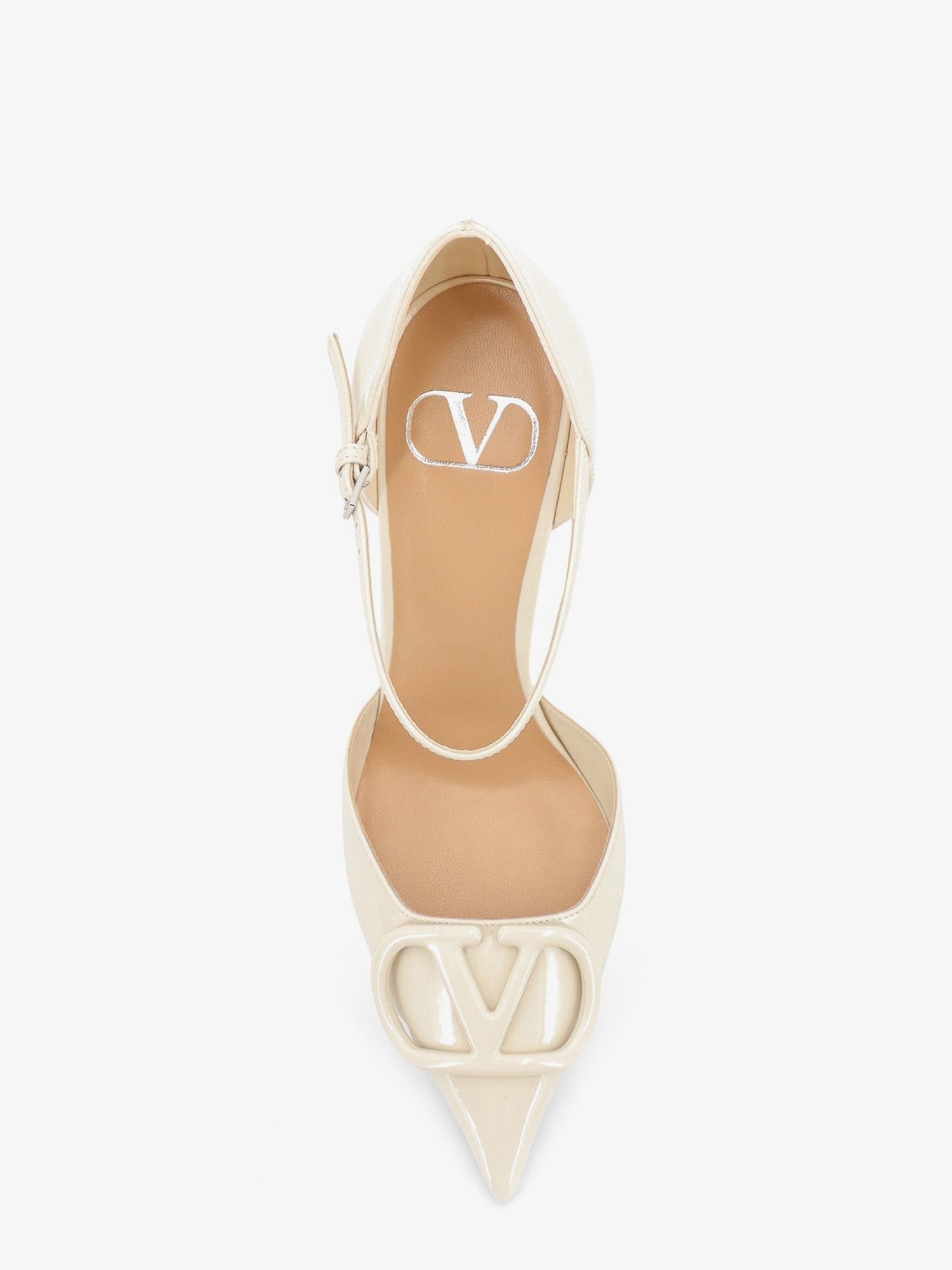 Valentino Garavani - D'Orsay patent pumps with VLogo Signature