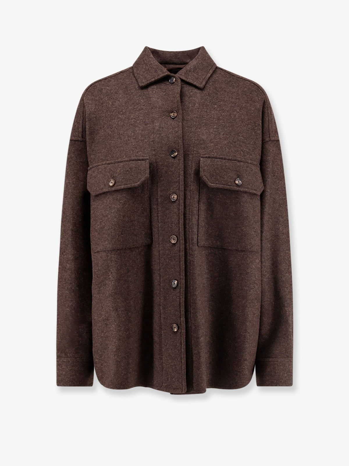 LORO PIANA - Darby Novalis stretch cashmere Overshirt DARK AMBERWOOD