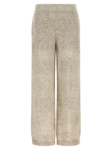 Brunello Cucinelli - 'Dazzling Abstact Leaf' pants beige