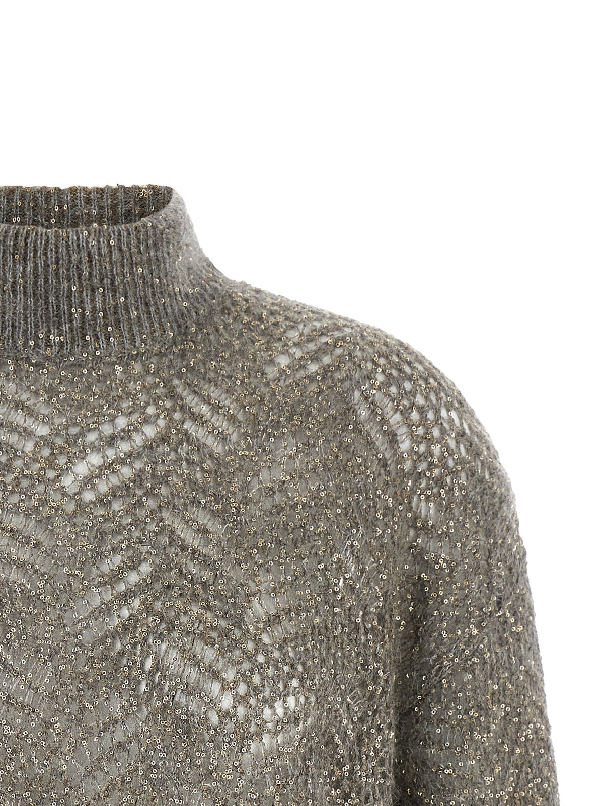Brunello Cucinelli - 'Dazzling Abstract Leaf' sweater