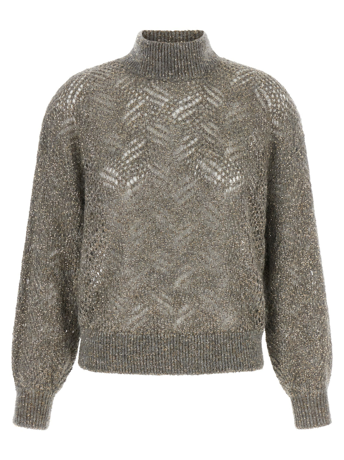 Brunello Cucinelli - 'Dazzling Abstract Leaf' sweater