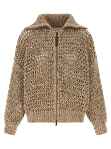 Brunello Cucinelli - 'Dazzling' cardigan beige M