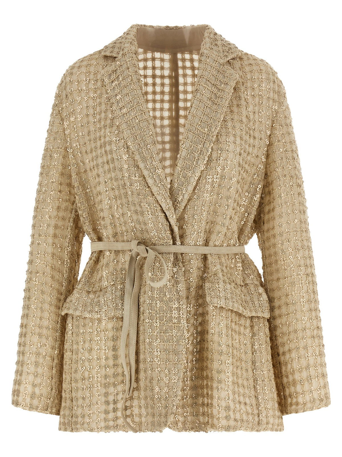 Brunello Cucinelli - 'Dazzling Net Embroidery' organza blazer