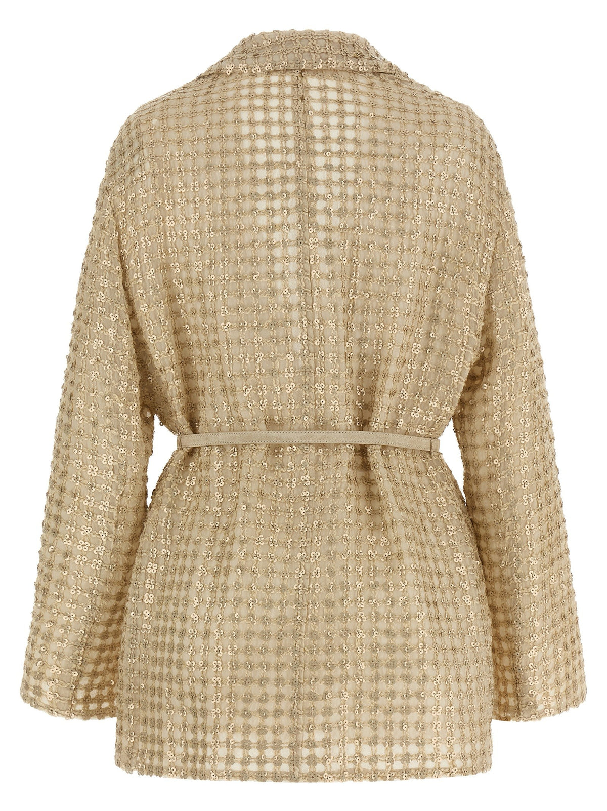 Brunello Cucinelli - 'Dazzling Net Embroidery' organza blazer