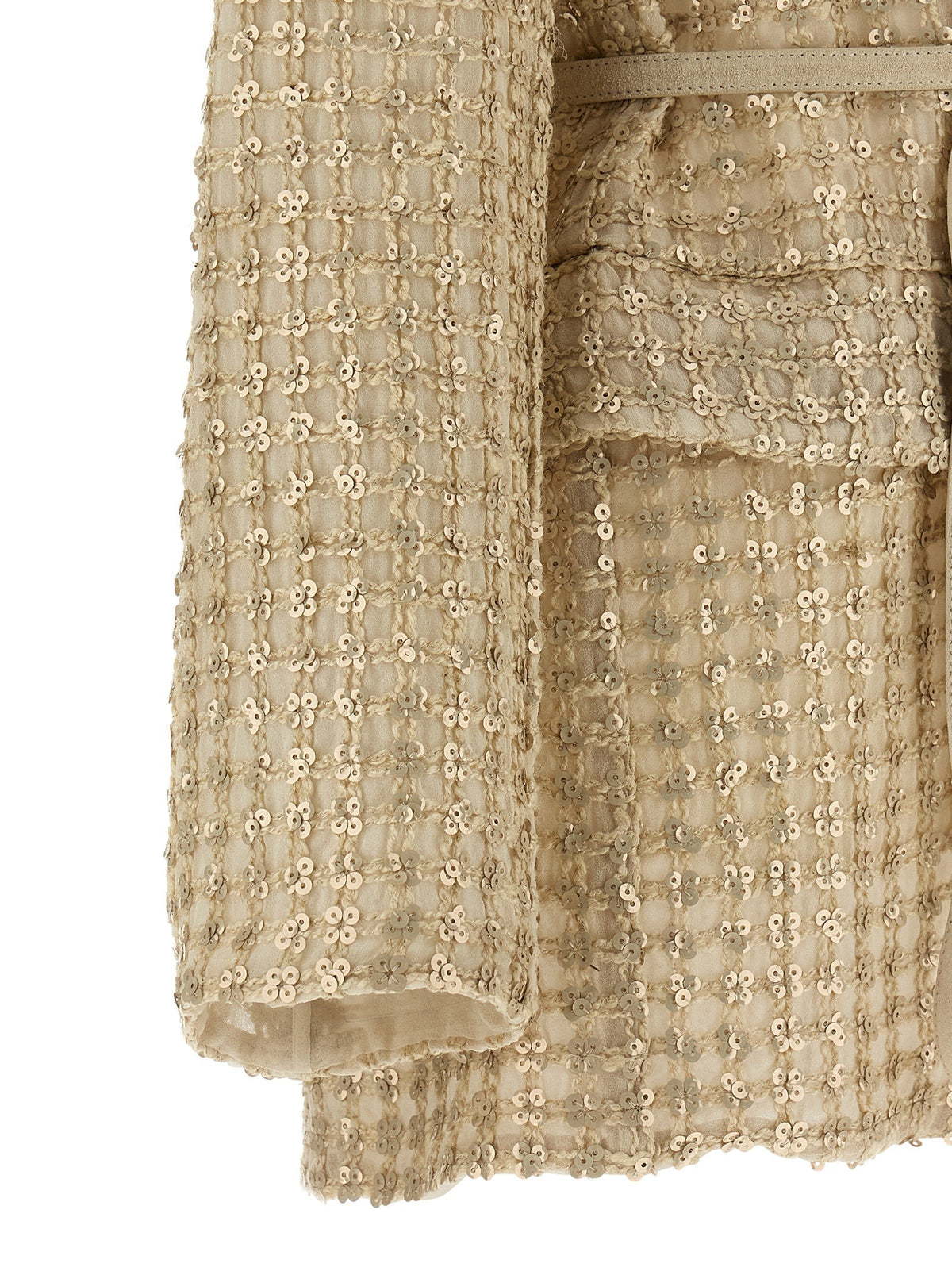 Brunello Cucinelli - 'Dazzling Net Embroidery' organza blazer