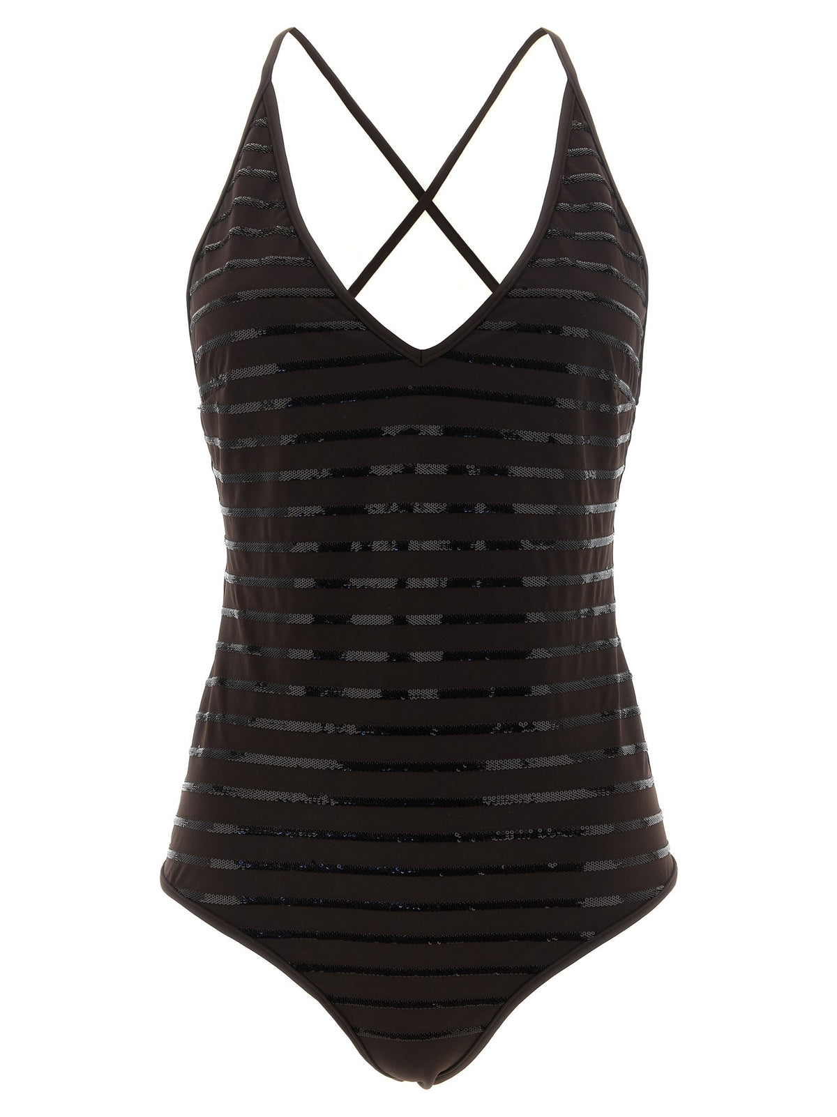 Brunello Cucinelli - 'Dazzling Stripes' one-piece swimsuit