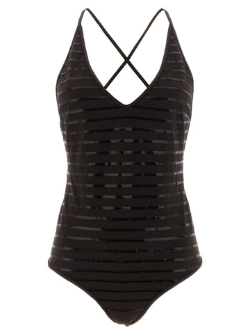 Brunello Cucinelli - 'Dazzling Stripes' one-piece swimsuit